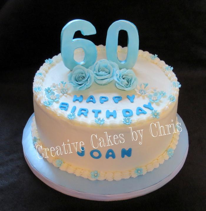 60th Birthday in Blue
