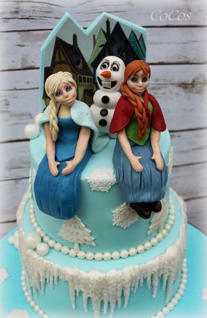 Frozen themed cake 