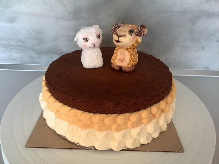 Cute lamb cake