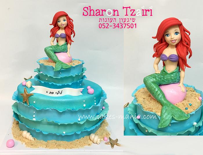 little mermaid ariel cake