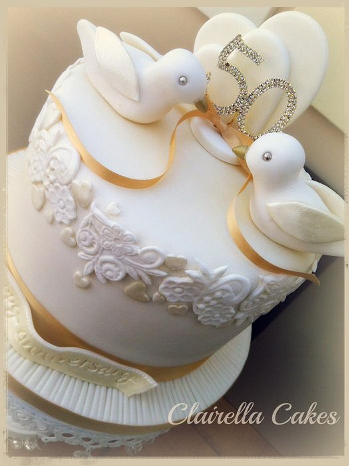 Love Bird - Golden Anniversary Cake