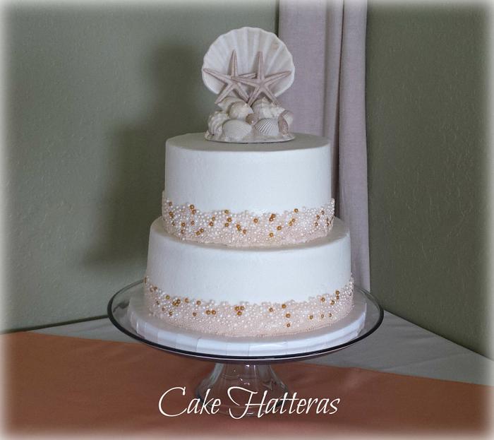 Pearl Dragee Wedding Cake