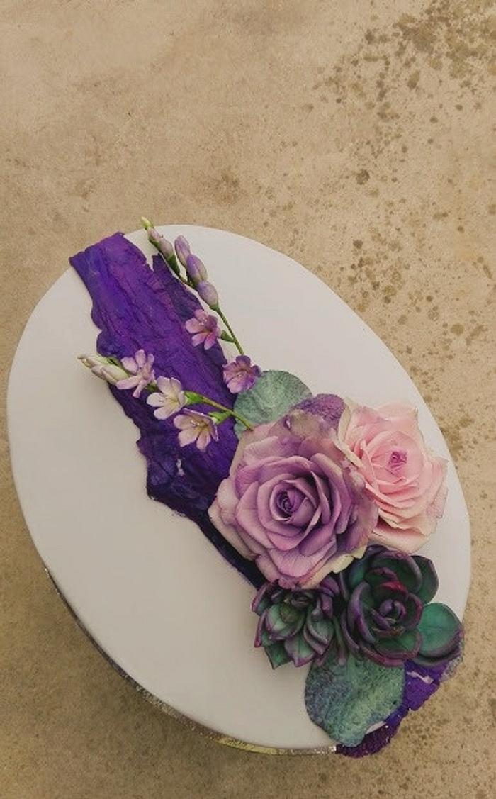 Vintage roses cake