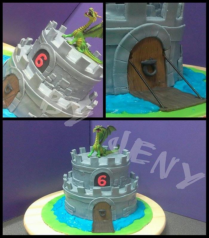 Castle Cake With Dragon