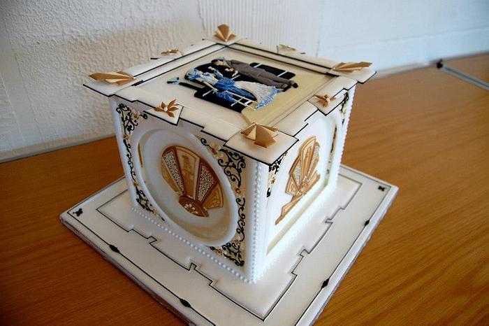 ArtDeco Royal Icing panelled cake