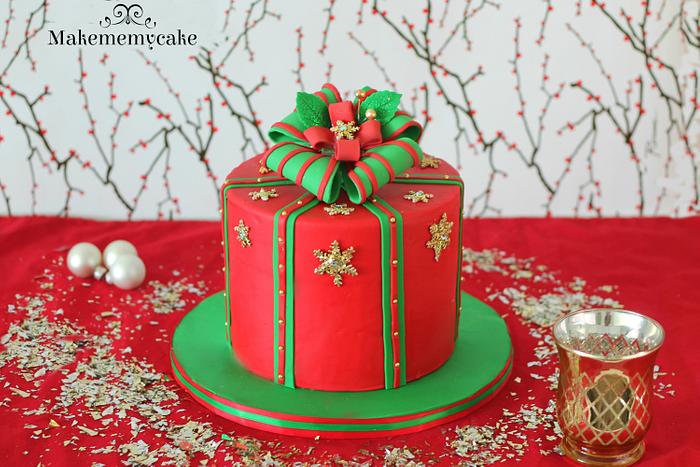 Christmas gift box Cake