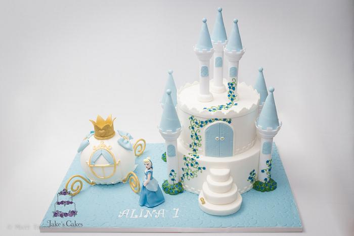 Princess Castle and Carriage Cake