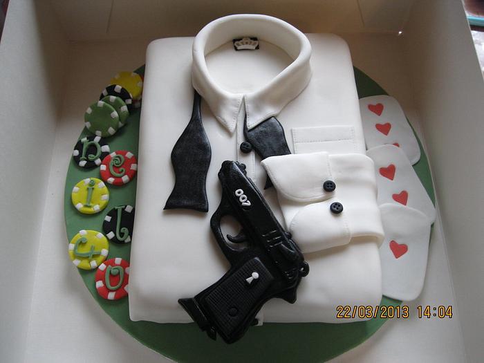 james bond themed cake