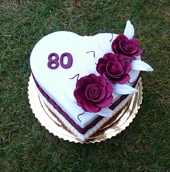 Birthday cake with roses