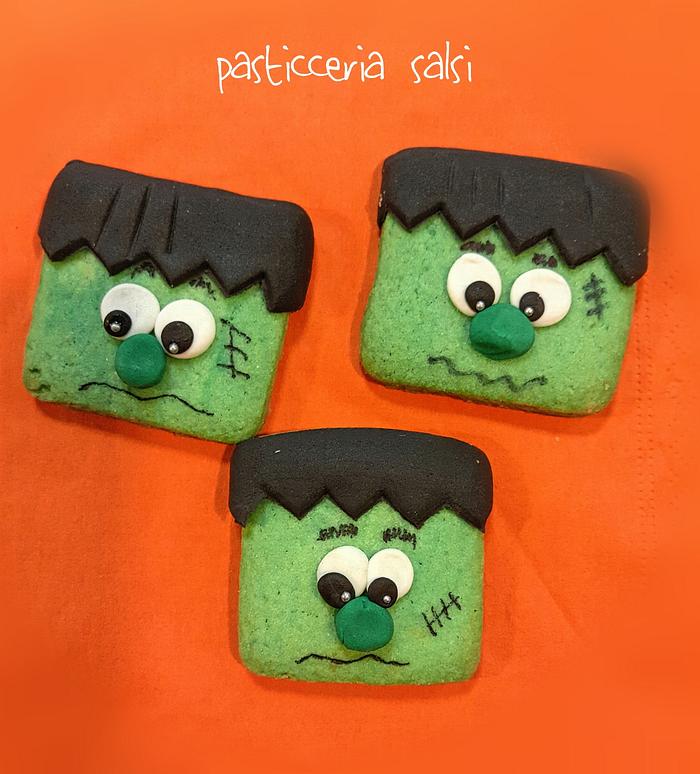 Frankenstein cookies 