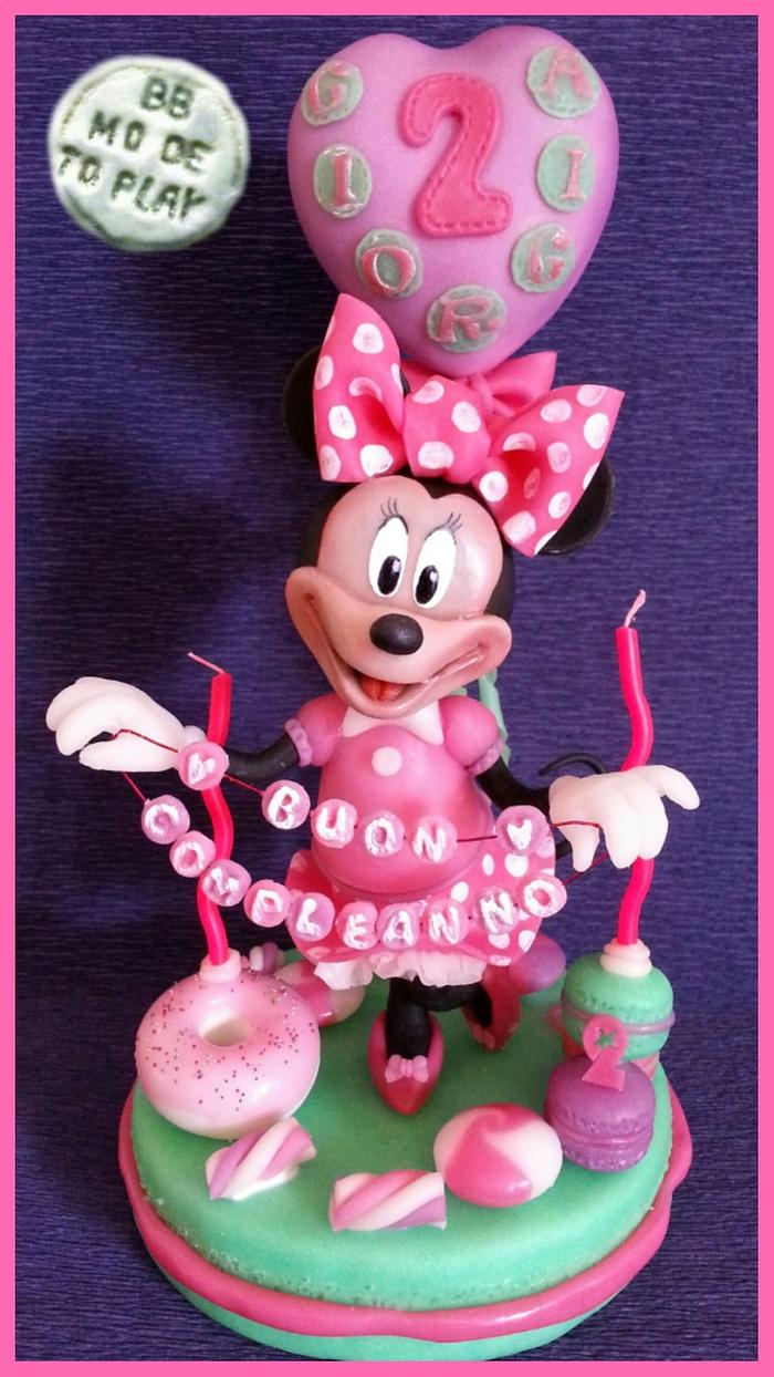 Minnie and candies on big macaron - Topper by Barbara Buceti - BB Mode To Play