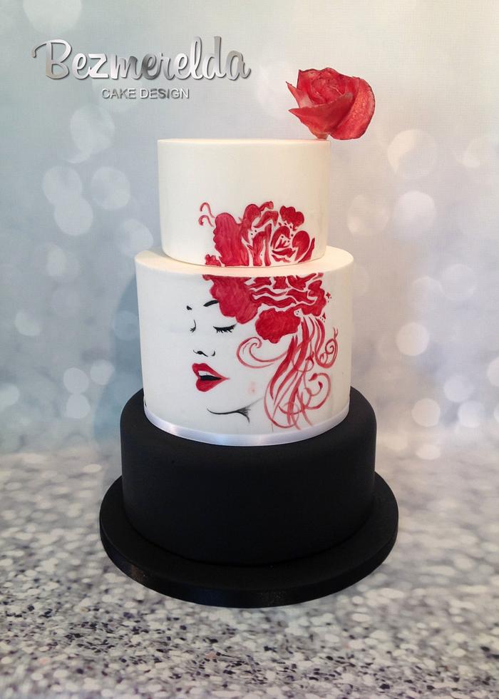 Lady In Red Cake