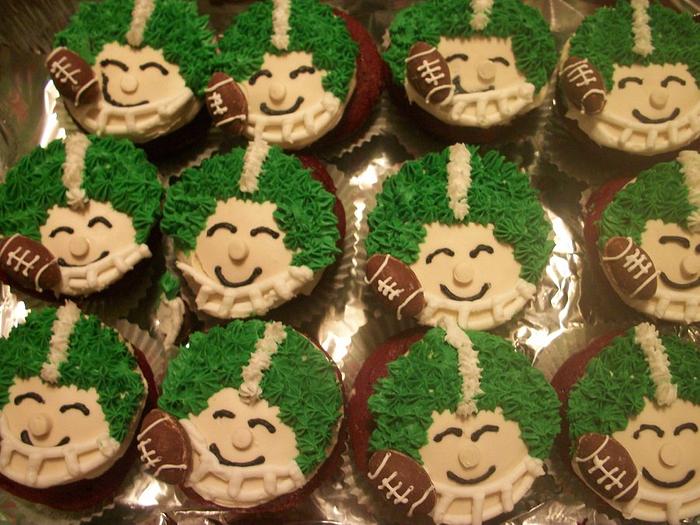 Football cupcakes