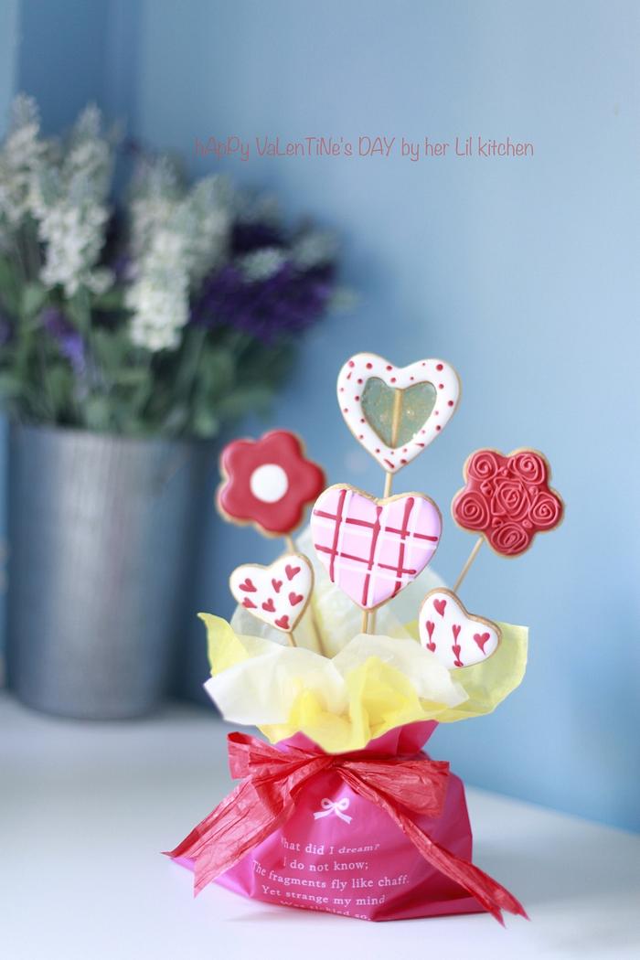 Flowers cookies for the white day