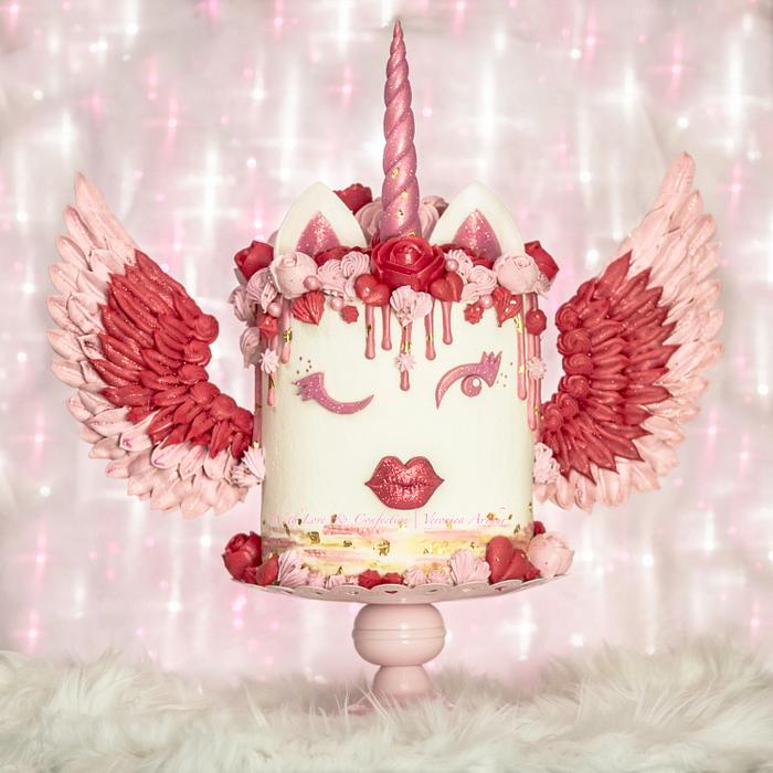 Valentine Unicorn Cake by With Love & Confection | Veronica Arthur