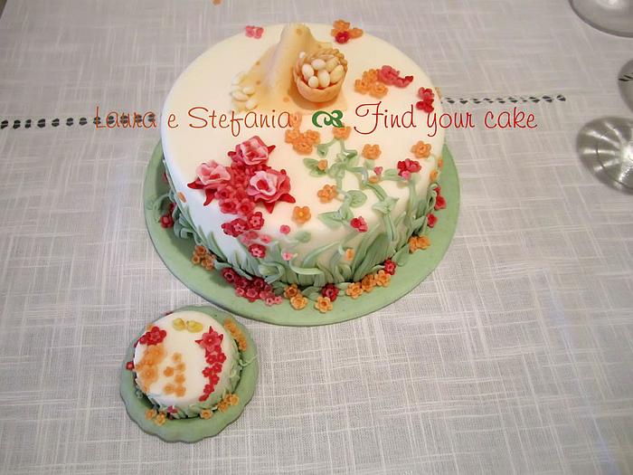 Easter cake and mini cake