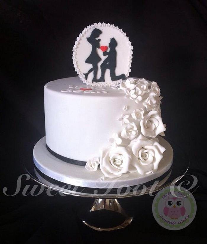 sillhouette engagement cake so romantic my first one x