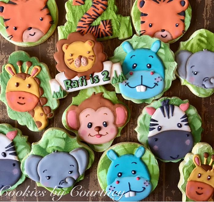 Jungle Theme Birthday Cookies