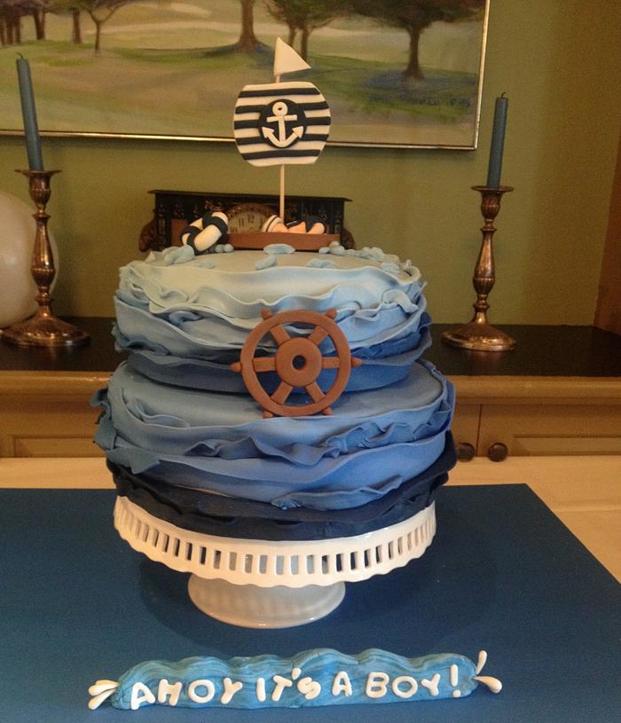 Nautical Baby Shower cake