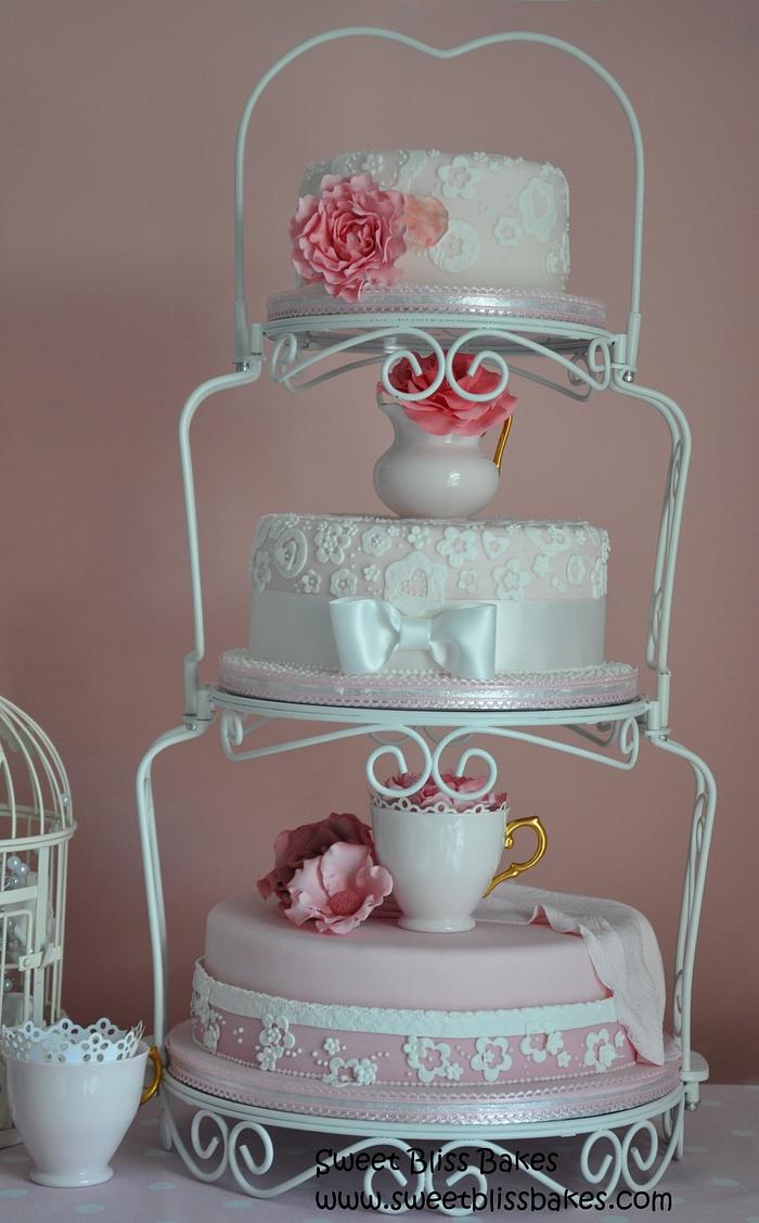 Wedding Cake with separate tiers