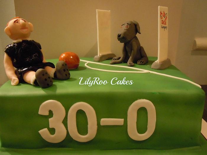 A quirky 30th birthday cake!