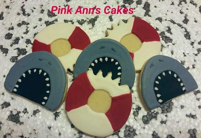 Shark attack cookies