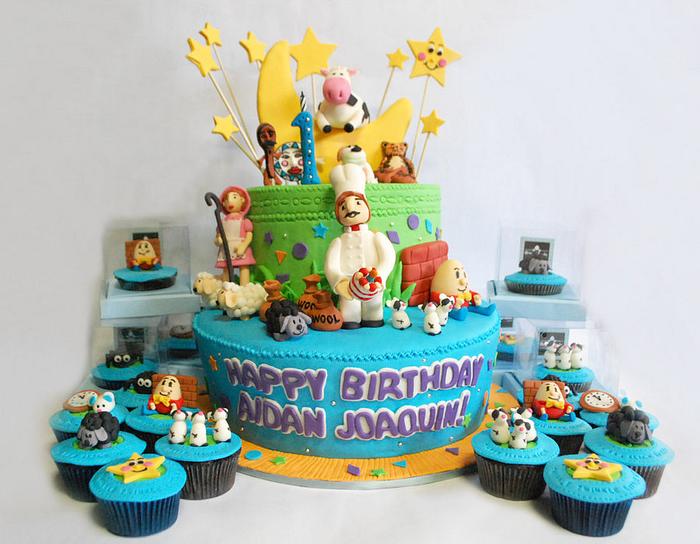 Nursery Rhymes Cake and Cupcakes