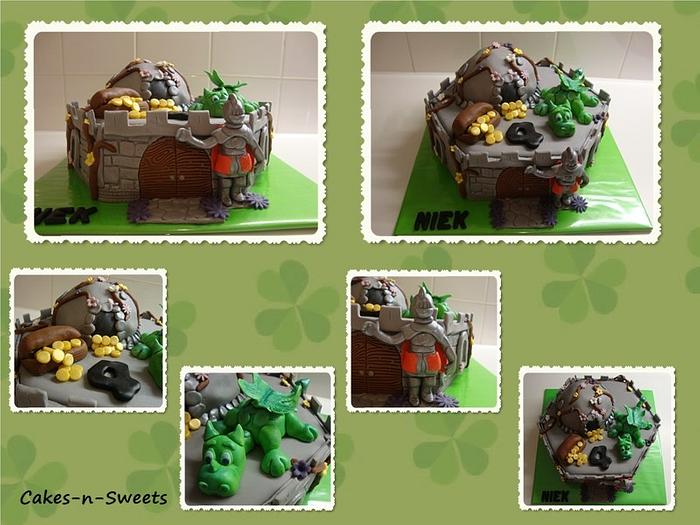 Dragon/ castle cake