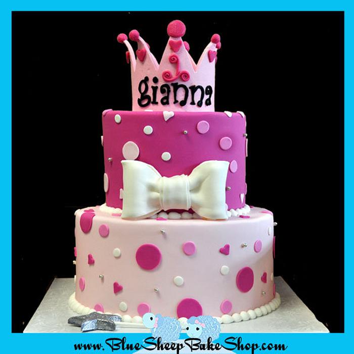 Princess 1st birthday cake