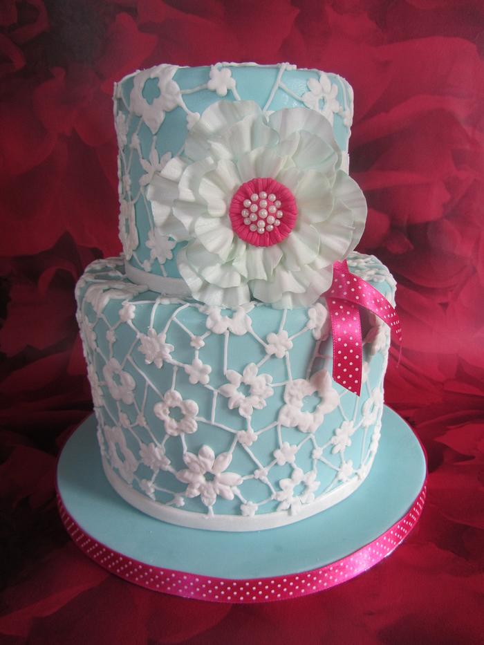 Hand made Lacey Cake