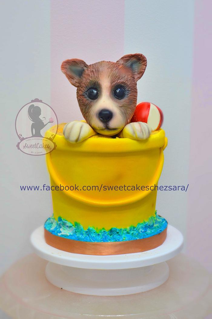 Cute dog cake 