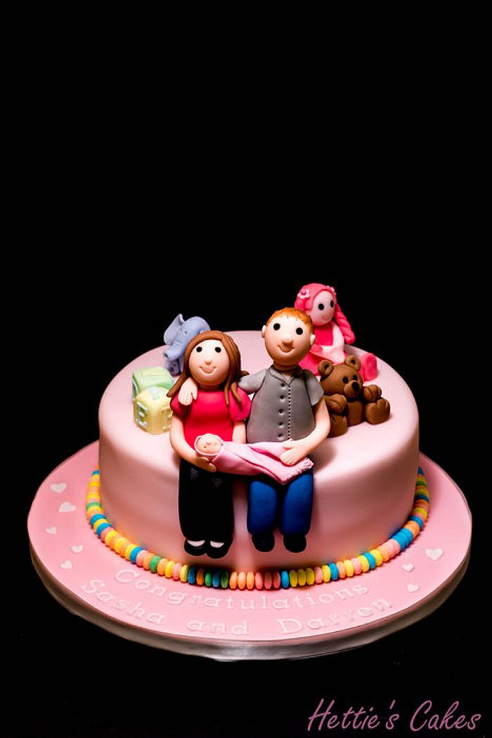 Welcome Baby Cake | bakehoney.com