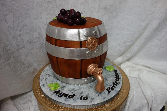 Wine barrel cake