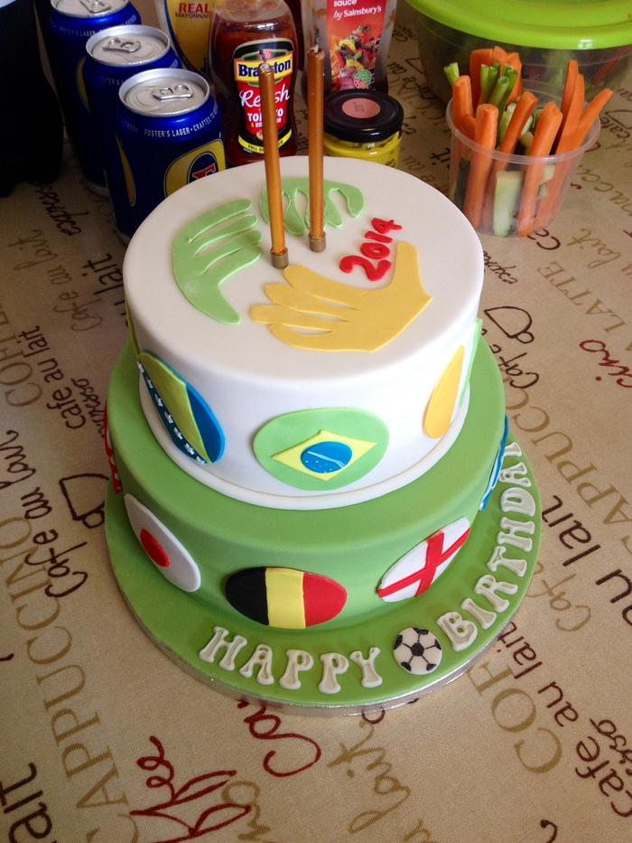 World Cup birthday cake