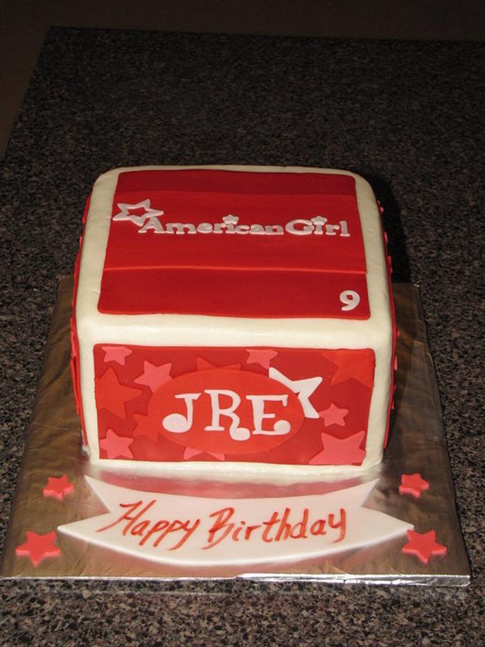 American Girl Gift Box cake