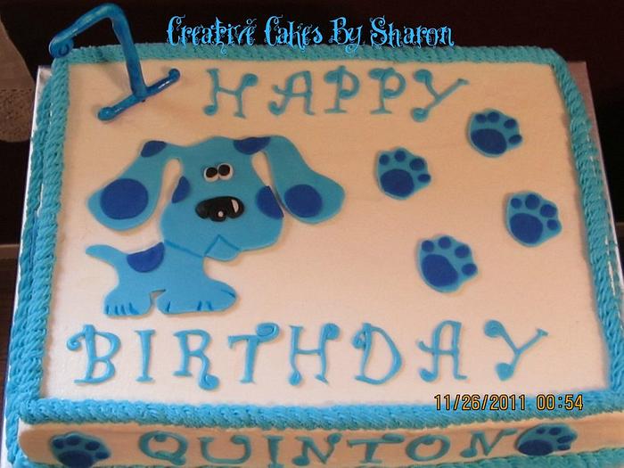 Blues Clues first Birthday cake