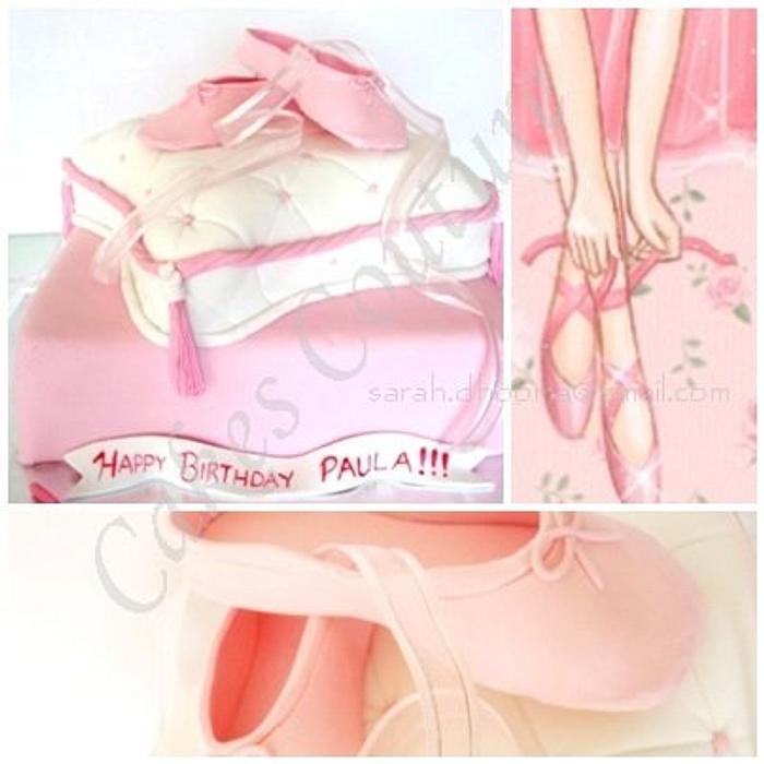 ballerina slipper cake