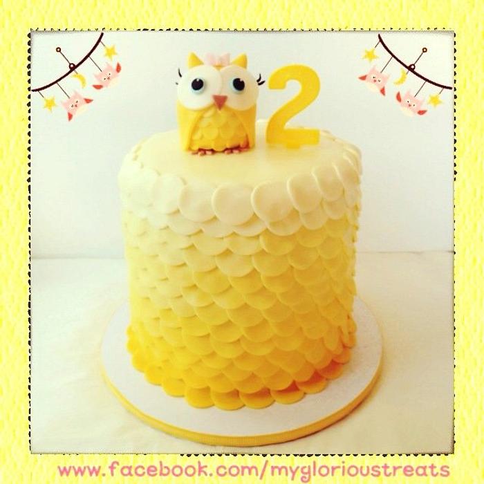 Yellow Ombre Owl Double Barrel 