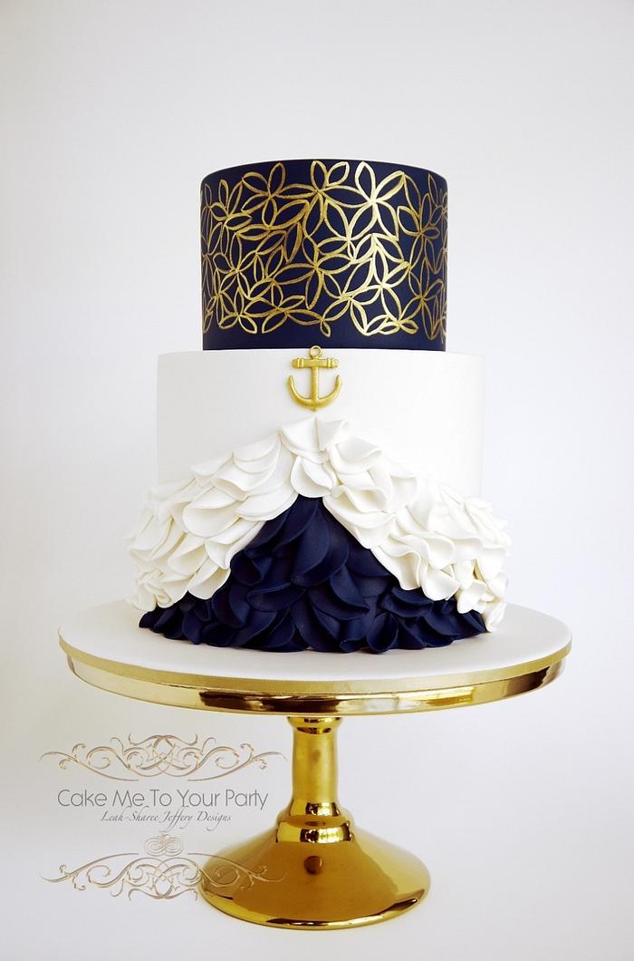 Nautical Engagement/Wedding Cake