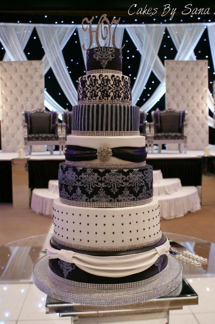 7 tier Wedding cake
