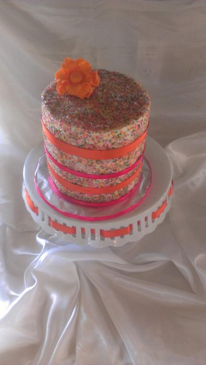 My daughter's sprinkle cake