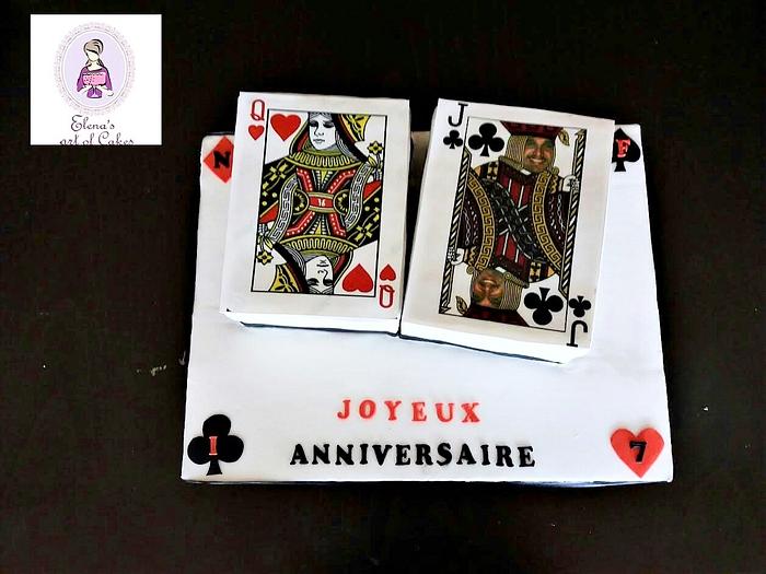 Deck of cards cake 
