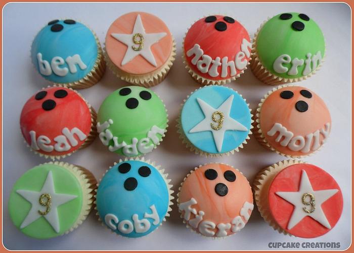 10 Pin Bowling Cupcakes