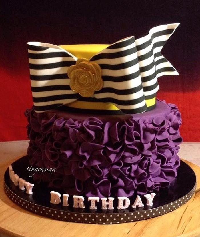 Flying Bow Birthday Cake