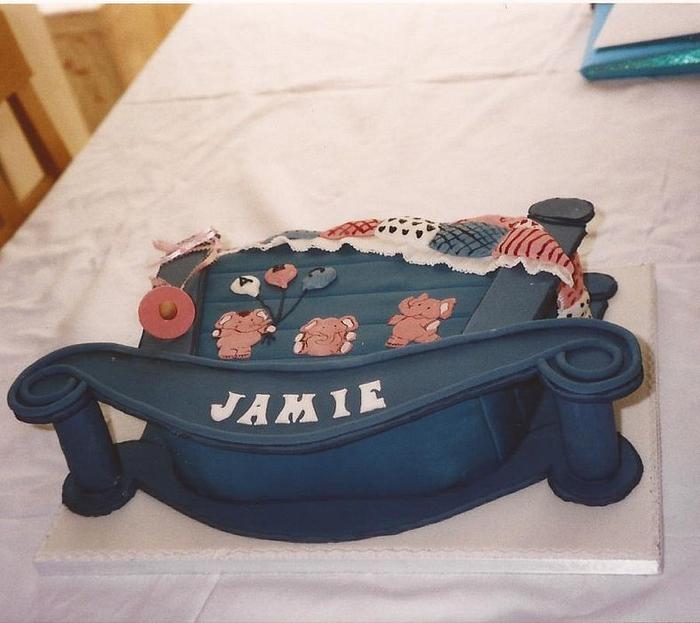 Jamie' christening cake