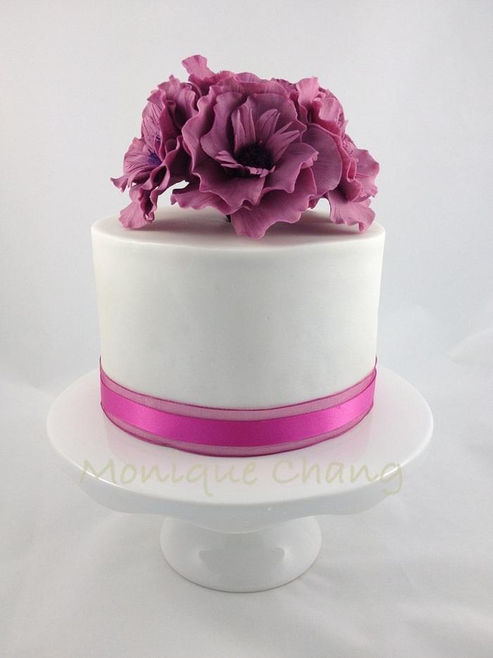 Purple anemone cake