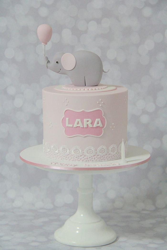First Birthday Elephant Cake
