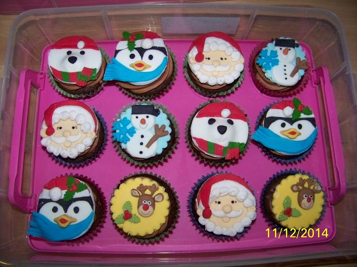 Cupcakes for the school Christmas fair.