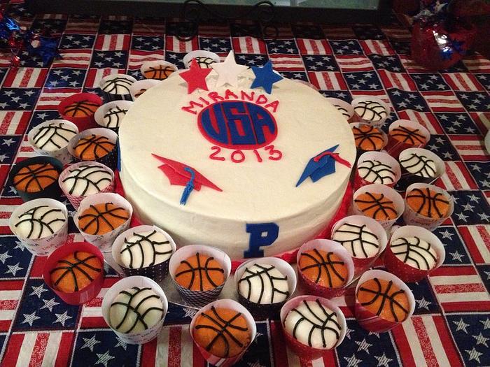 Miranda's USA Patriots Grad Cake