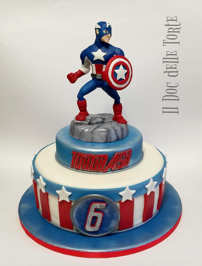 Wow Captain America Photo Cake - Bloomsvilla